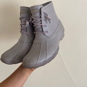 Lilac Sperry Rain Boots